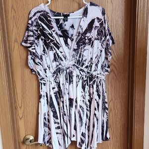Style & Co Black and White Relaxed Tunic